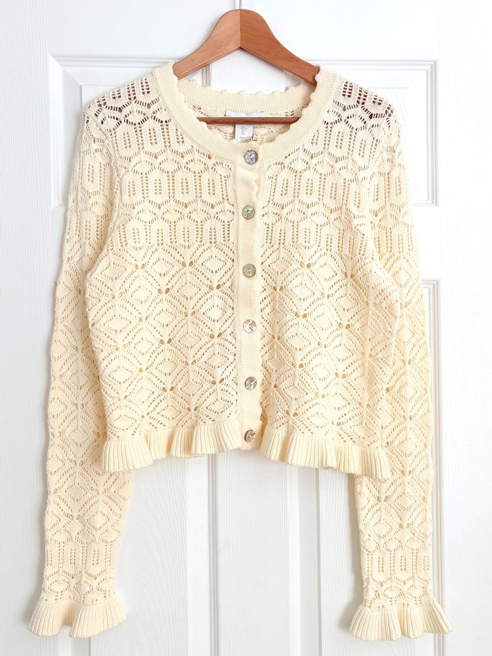 NWT House of Harlow Crochet Cardigan Size L - Picture 2 of 5